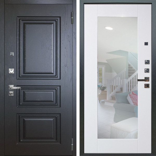 Входная дверь Аргус ЛЮКС 3К ПРО Скиф Горький шоколад + Милли Роял вуд белый