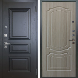 Входная дверь Аргус ЛЮКС 3К ПРО Скиф Горький шоколад + Мишель Ларче светлый