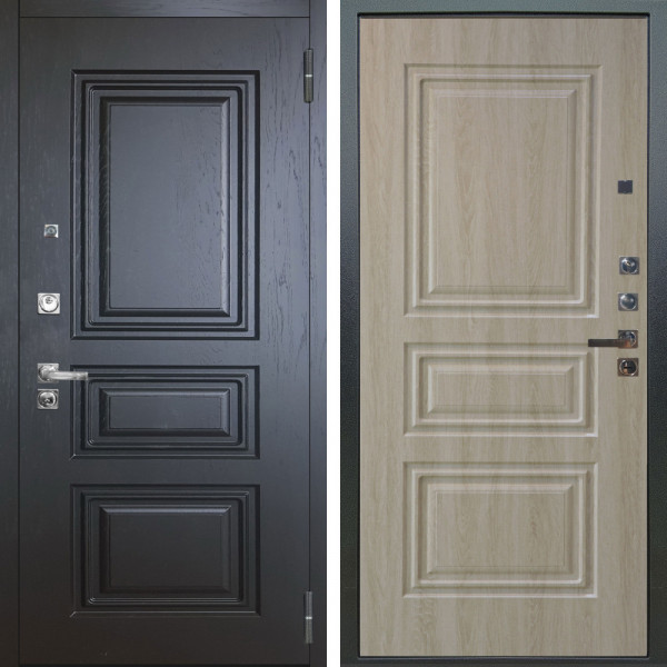 Входная дверь Аргус ЛЮКС 3К ПРО Скиф Горький шоколад + Скиф Дуб филадельфия крем