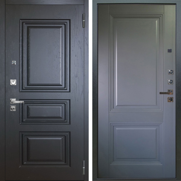 Входная дверь Аргус ЛЮКС 3К ПРО Скиф Горький шоколад + Соло Антрацит