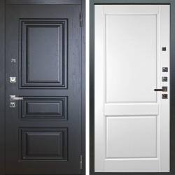 Входная дверь Аргус ЛЮКС 3К ПРО Скиф Горький шоколад + Соренто Белая эмаль