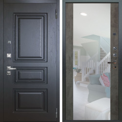 Входная дверь Аргус ЛЮКС 3К ПРО Скиф Горький шоколад + Вояж Светлый бетон