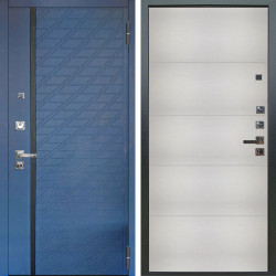 Входная дверь Аргус ЛЮКС 3К ПРО Тори Синий софт + Агат Вельвет белый горизонт