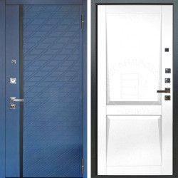 Входная дверь Аргус ЛЮКС 3К ПРО Тори Синий софт + Ариана Белая эмаль