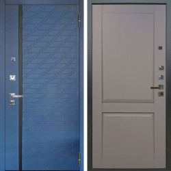 Входная дверь Аргус ЛЮКС 3К ПРО Тори Синий софт + Ариана Серая эмаль