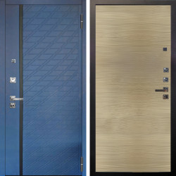 Входная дверь Аргус ЛЮКС 3К ПРО Тори Синий софт + Элегант Дорс светлый горизонт