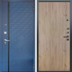 Входная дверь Аргус ЛЮКС 3К ПРО Тори Синий софт + Элегант Рустик соломенный