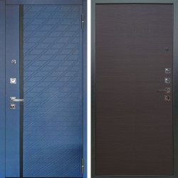 Входная дверь Аргус ЛЮКС 3К ПРО Тори Синий софт + Элегант Венге горизонт