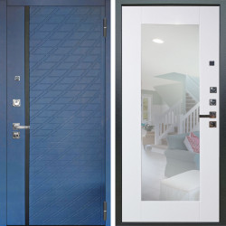 Входная дверь Аргус ЛЮКС 3К ПРО Тори Синий софт + Милли Роял вуд белый