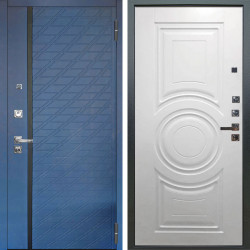 Входная дверь Аргус ЛЮКС 3К ПРО Тори Синий софт + Могадиш Софт милк