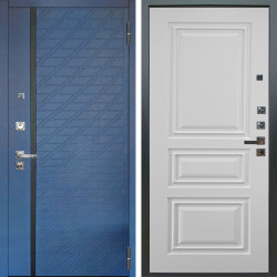 Входная дверь Аргус ЛЮКС 3К ПРО Тори Синий софт + Скиф Софт милк