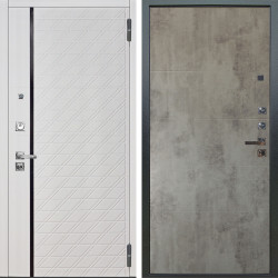 Входная дверь Аргус ЛЮКС 3К ПРО Тори Софт милк + Агат Светлый бетон
