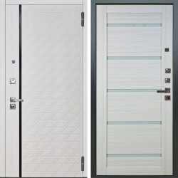 Входная дверь Аргус ЛЮКС 3К ПРО Тори Софт милк + Александра Белая лиственница