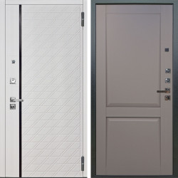 Входная дверь Аргус ЛЮКС 3К ПРО Тори Софт милк + Ариана Серая эмаль