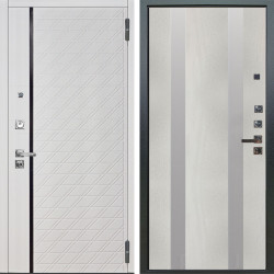 Входная дверь Аргус ЛЮКС 3К ПРО Тори Софт милк + Дуэт Белое дерево вставки Изабель