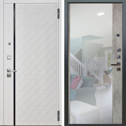 Входная дверь Аргус ЛЮКС 3К ПРО Тори Софт милк + Магнум Светлый бетон