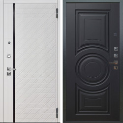 Входная дверь Аргус ЛЮКС 3К ПРО Тори Софт милк + Могадиш Черный софт