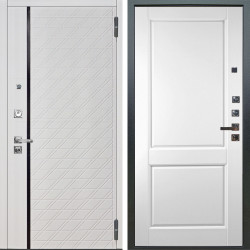 Входная дверь Аргус ЛЮКС 3К ПРО Тори Софт милк + Соренто Белая эмаль