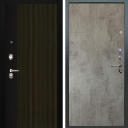 Входная дверь Аргус ЛЮКС 3К Рокси Дуб рейка морение + Агат Светлый бетон