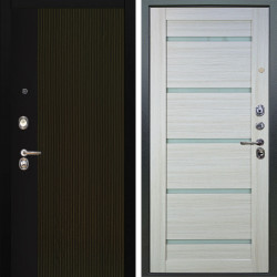 Входная дверь Аргус ЛЮКС 3К Рокси Дуб рейка морение + Александра Белая лиственница