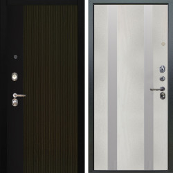 Входная дверь Аргус ЛЮКС 3К Рокси Дуб рейка морение + Дуэт Белое дерево вставки Изабель