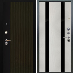 Входная дверь Аргус ЛЮКС 3К Рокси Дуб рейка морение + Дуэт Белое дерево вставки Кензо