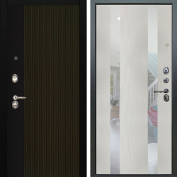 Входная дверь Аргус ЛЮКС 3К Рокси Дуб рейка морение + Дуэт белое дерево вставки Николь