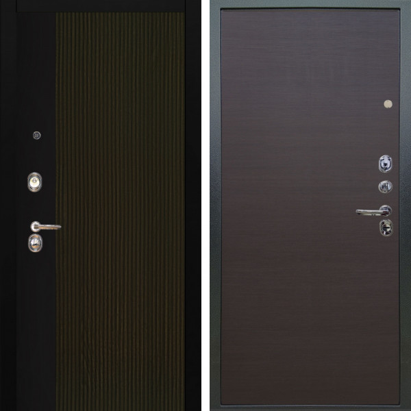 Входная дверь Аргус ЛЮКС 3К Рокси Дуб рейка морение + Элегант Венге горизонт