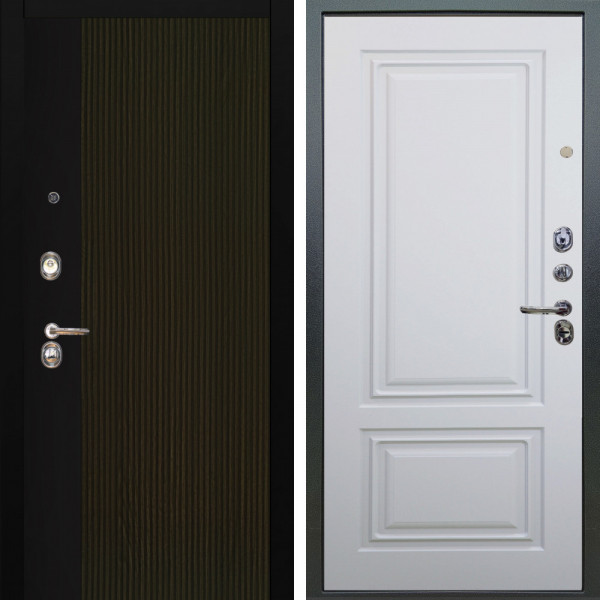 Входная дверь Аргус ЛЮКС 3К Рокси Дуб рейка морение + Элион Софт милк