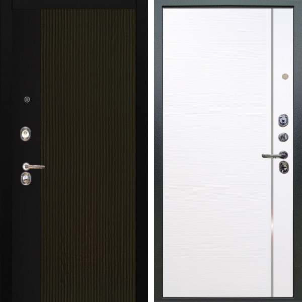 Входная дверь Аргус ЛЮКС 3К Рокси Дуб рейка морение + Гауда Роял вуд белый