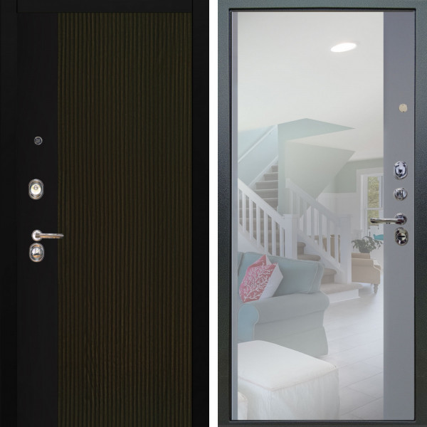 Входная дверь Аргус ЛЮКС 3К Рокси Дуб рейка морение + Магнум Силк маус