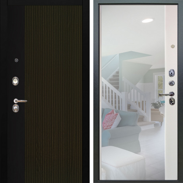 Входная дверь Аргус ЛЮКС 3К Рокси Дуб рейка морение + Магнум Софт милк