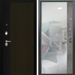 Входная дверь Аргус ЛЮКС 3К Рокси Дуб рейка морение + Магнум Светлый бетон