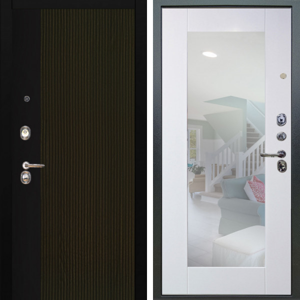 Входная дверь Аргус ЛЮКС 3К Рокси Дуб рейка морение + Милли Роял вуд белый