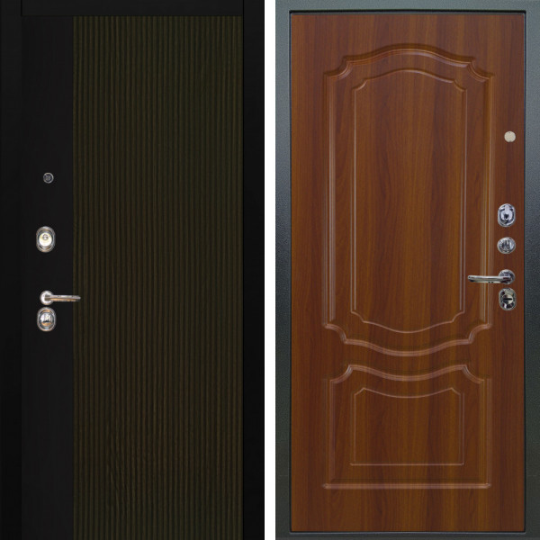 Входная дверь Аргус ЛЮКС 3К Рокси Дуб рейка морение + Мишель Дуб рустикальный