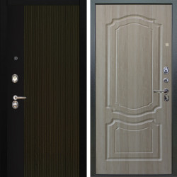 Входная дверь Аргус ЛЮКС 3К Рокси Дуб рейка морение + Мишель Ларче светлый