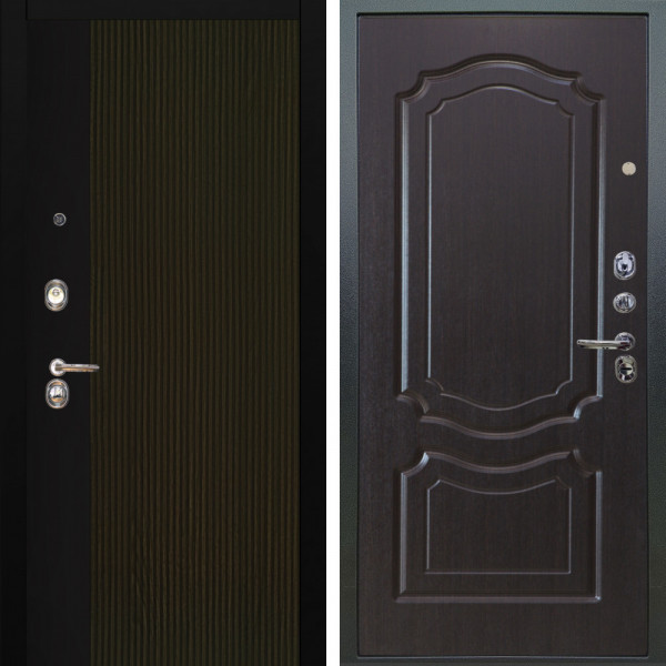 Входная дверь Аргус ЛЮКС 3К Рокси Дуб рейка морение + Мишель Венге