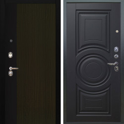 Входная дверь Аргус ЛЮКС 3К Рокси Дуб рейка морение + Могадиш Черный софт