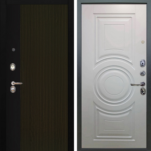 Входная дверь Аргус ЛЮКС 3К Рокси Дуб рейка морение + Могадиш Софт милк