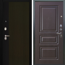 Входная дверь Аргус ЛЮКС 3К Рокси Дуб рейка морение + Скиф Горький шоколад