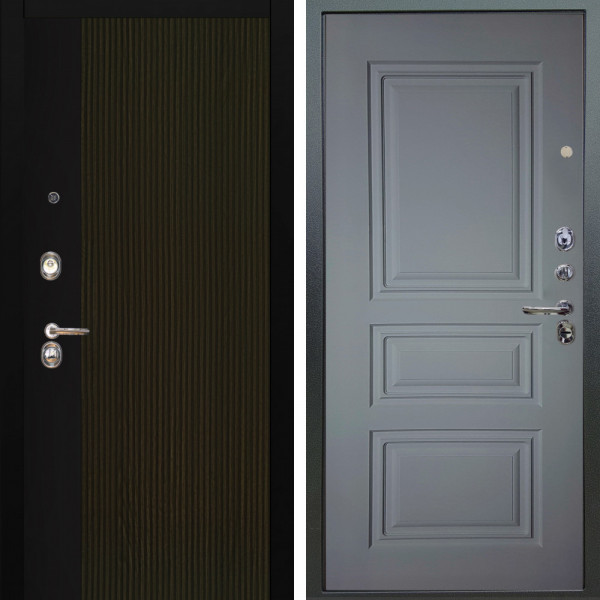 Входная дверь Аргус ЛЮКС 3К Рокси Дуб рейка морение + Скиф Силк маус