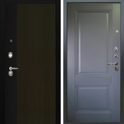 Входная дверь Аргус ЛЮКС 3К Рокси Дуб рейка морение + Соло Антрацит софт