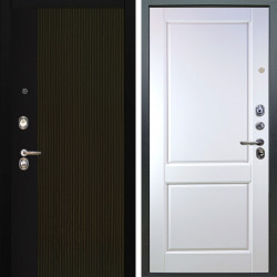 Входная дверь Аргус ЛЮКС 3К Рокси Дуб рейка морение + Соренто Белая эмаль