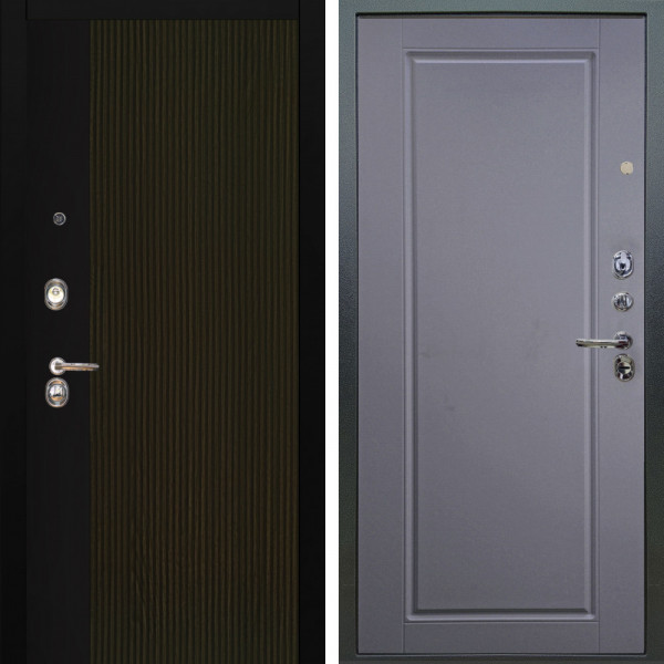 Входная дверь Аргус ЛЮКС 3К Рокси Дуб рейка морение + Тревор Силк маус