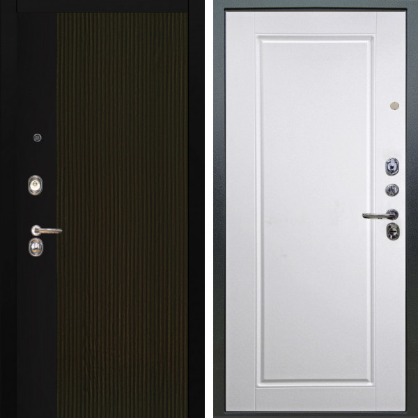 Входная дверь Аргус ЛЮКС 3К Рокси Дуб рейка морение + Тревор Софт милк