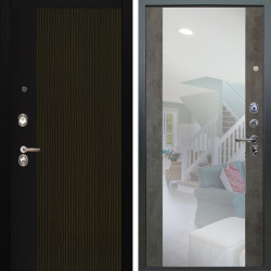 Входная дверь Аргус ЛЮКС 3К Рокси Дуб рейка морение + Вояж Светлый бетон