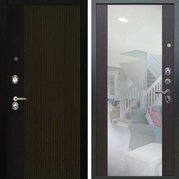 Входная дверь Аргус ЛЮКС 3К Рокси Дуб рейка морение + Вояж Венге