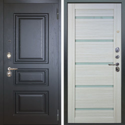 Входная дверь Аргус ЛЮКС 3К Скиф Горький Шоколад + Александра Белая лиственница