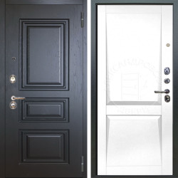 Входная дверь Аргус ЛЮКС 3К Скиф Горький Шоколад + Ариана Белая эмаль