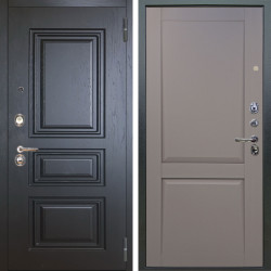 Входная дверь Аргус ЛЮКС 3К Скиф Горький Шоколад + Ариана Серая эмаль